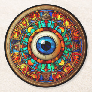 Dragon's Eye Round Paper Coaster