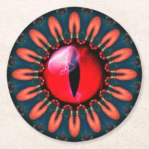 Dragon's Eye Round Paper Coaster