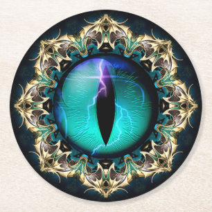 Dragon's Eye Round Paper Coaster