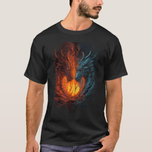 Dragons Faces Each Other T-Shirt