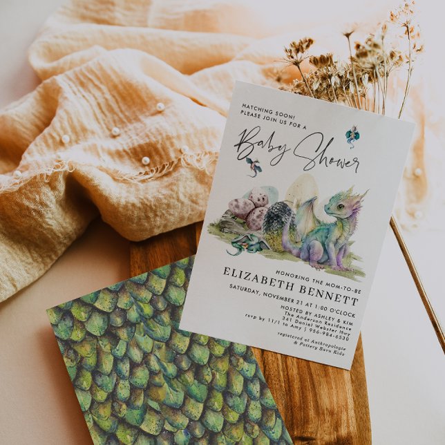 Dragons Fairy Tale | Dragon Eggs Baby Shower Invitation (Creator Uploaded)