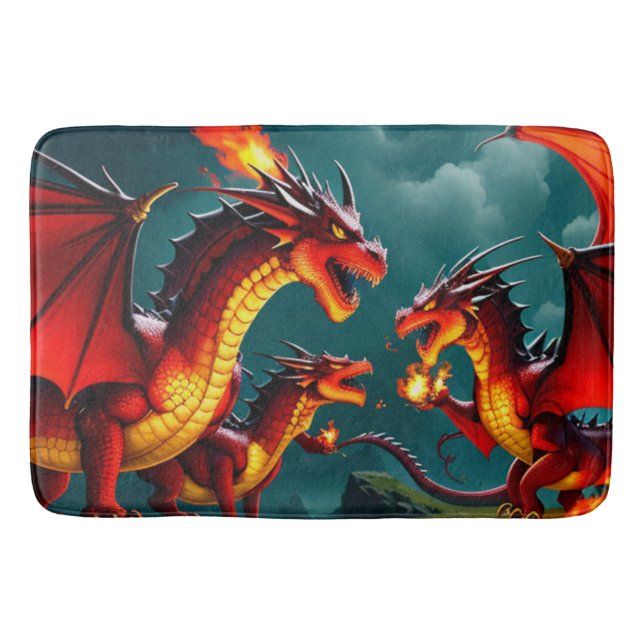 Dragon's Fire Bath Mat (Front)