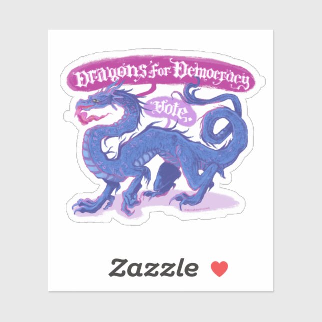 Dragons for Democracy Voting Sticker (Sheet)