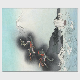 Dragon's Fury Sea Battle for Mount Fuji, Japan Wrapping Paper