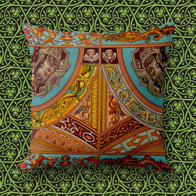 Dragons & Gargoyles Throw Pillow (Creator Uploaded)