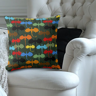 Dragons Green Flight Fantasy Cushion