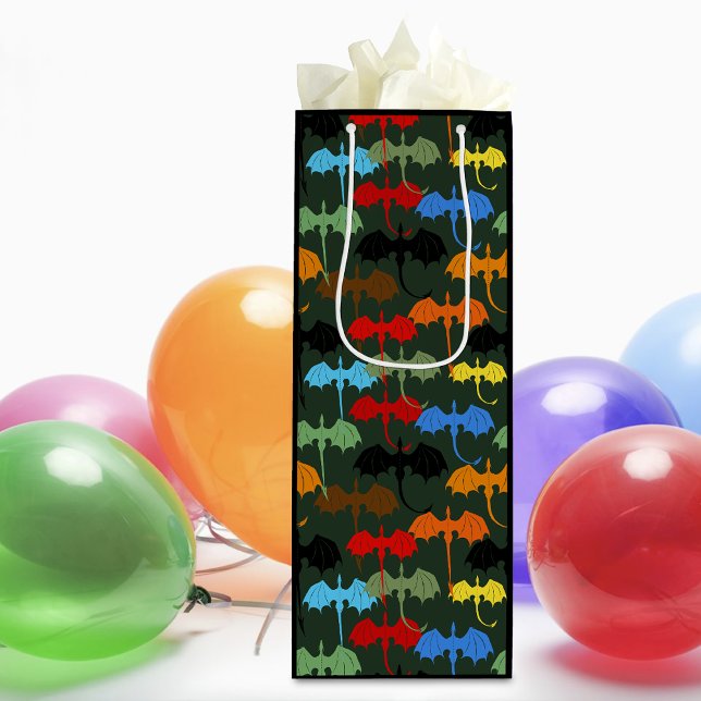  Dragons Green Flight Fantasy  Wine Gift Bag (Creator Uploaded)