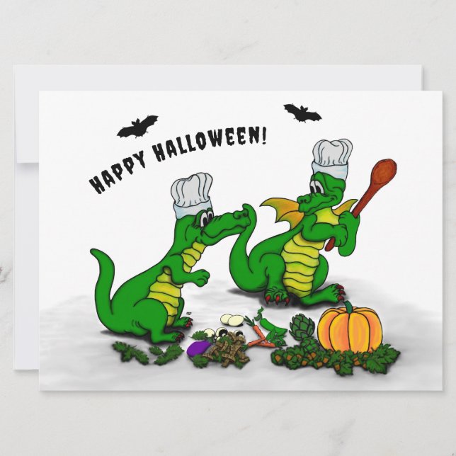 Dragons - Happy Halloween ! Today I will cook Card (Front)