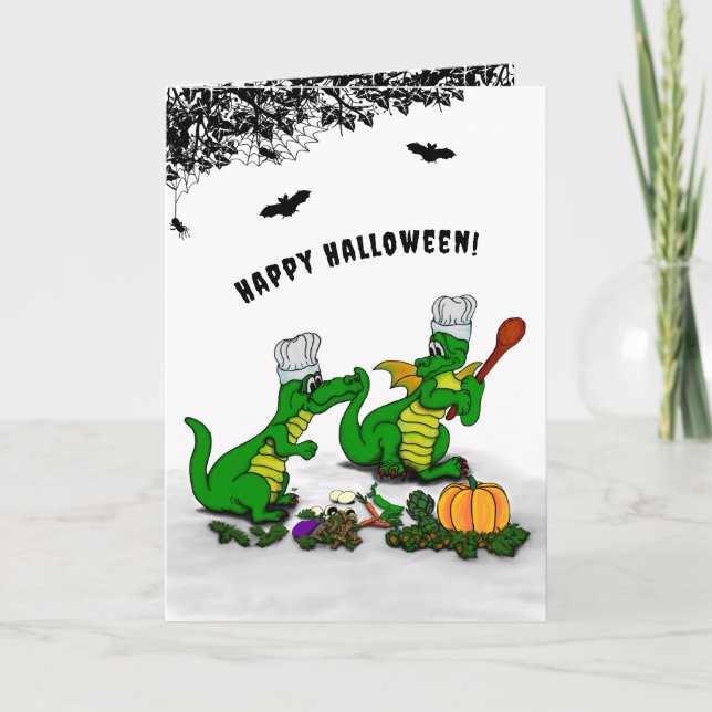 Dragons - Happy Halloween ! Today I will cook Card (Front)