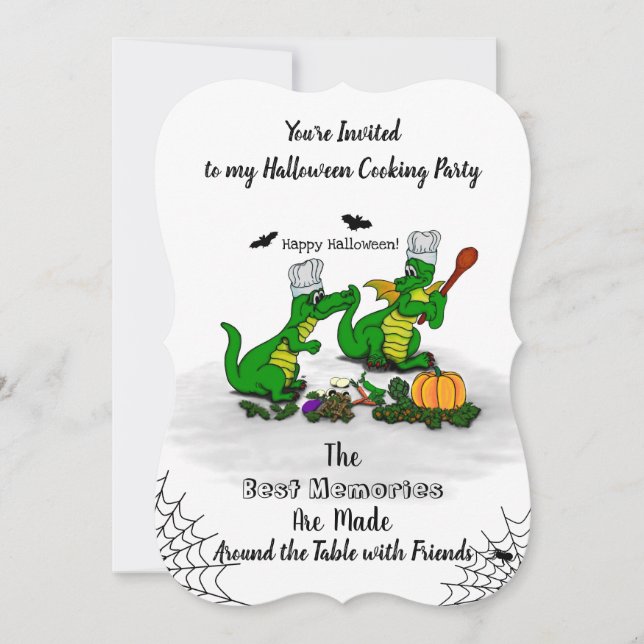 Dragons - Happy Halloween ! Today I will cook Invitation (Front)