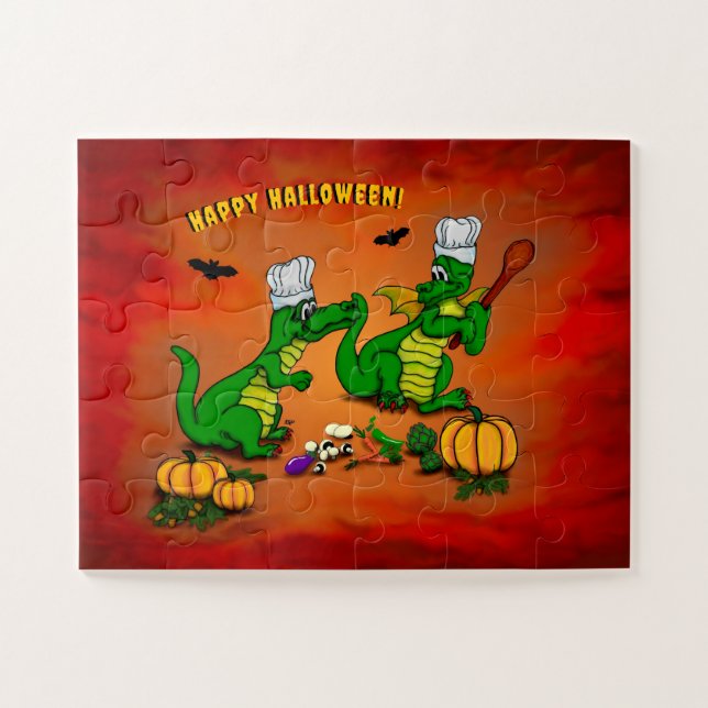 Dragons - Happy Halloween ! Today I will cook Jigsaw Puzzle (Horizontal)