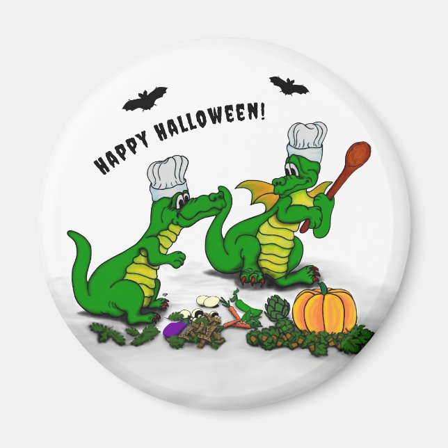 Dragons - Happy Halloween ! Today I will cook Magnet (Front)