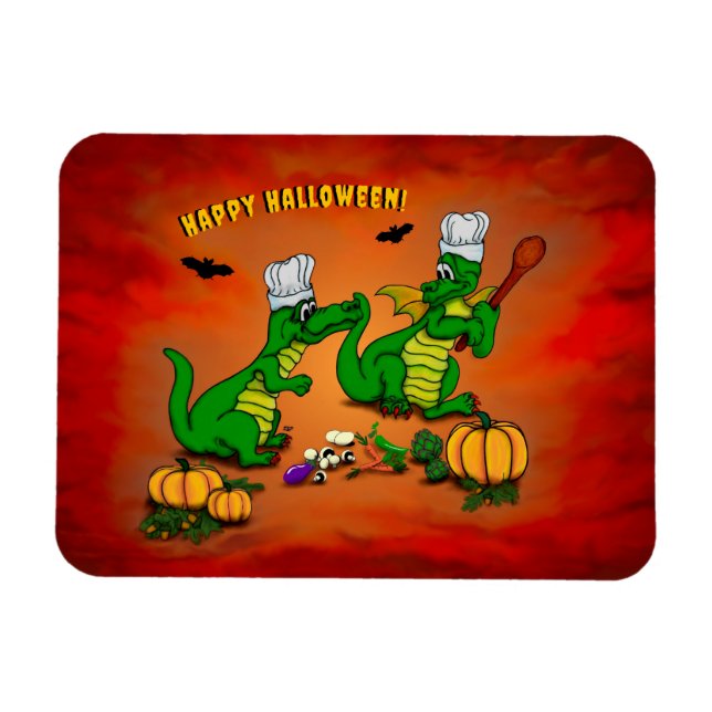 Dragons - Happy Halloween ! Today I will cook Magnet (Horizontal)