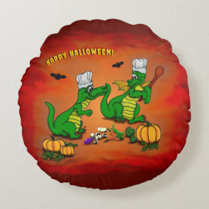 Dragons - Happy Halloween ! Today I will cook Round Cushion