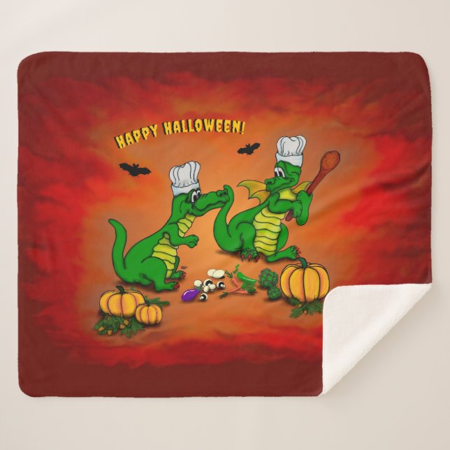 Dragons - Happy Halloween ! Today I will cook Sherpa Blanket (Front (Horizontal))
