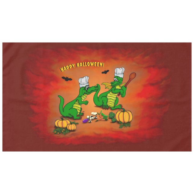 Dragons - Happy Halloween ! Today I will cook Tablecloth (Front (Horizontal))