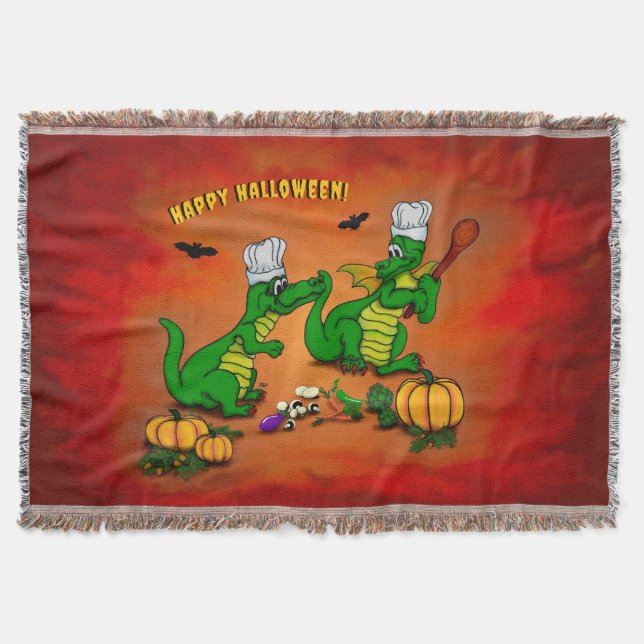 Dragons - Happy Halloween ! Today I will cook Throw Blanket (Front)