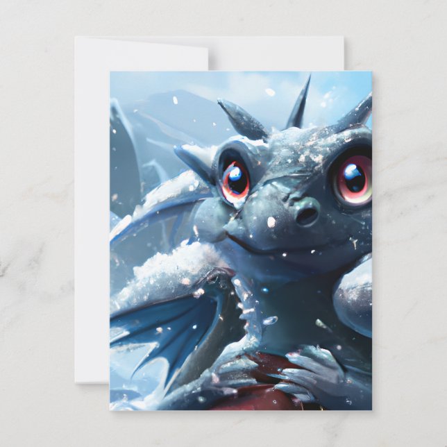 Dragons have Captured the Imaginations of Children Holiday Card (Front)