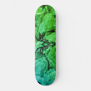 Dragon's head, skateboard