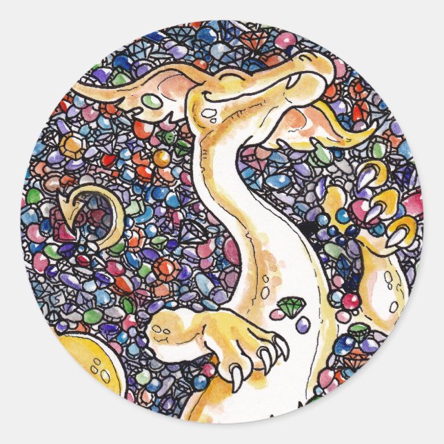 Dragon's Hoard Classic Round Sticker (Front)