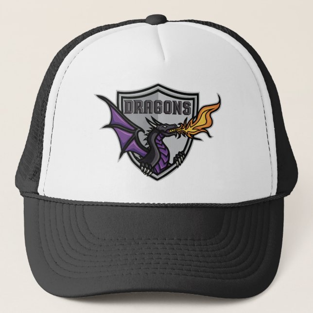 Dragons Hockey Logo Trucker Hat (Front)