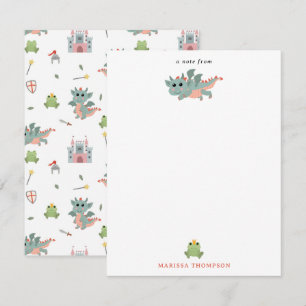 Dragons Knights Fairytale Mediaeval Castle Card