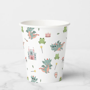 Dragons Knights Fairytale Mediaeval Castle Paper Cups