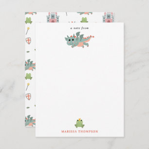 Dragons Knights Fairytale Medieval Castle Card