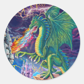 Dragon's Lair Classic Round Sticker
