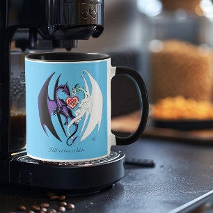 Dragons Love Heart Blue Mug