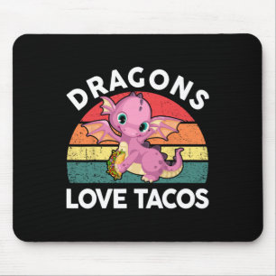 Dragons Love Taco Shirt Cinco Mayo Funny Mexican B Mouse Pad