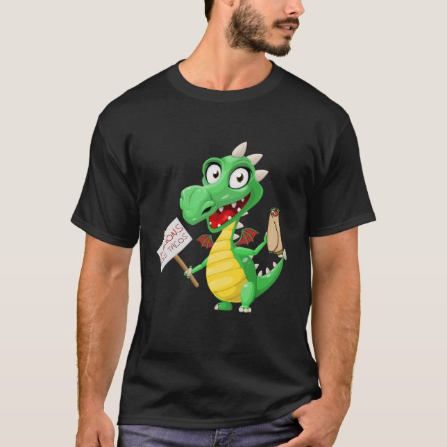 Dragons Love Tacos T-Shirt, Kids Girls Boys Gift T-Shirt (Front)