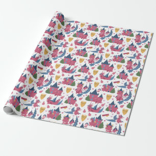 Dragons n' Castles Wrapping Paper