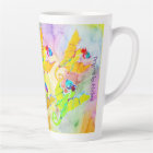 Dragons on Watercolor Latte Mug