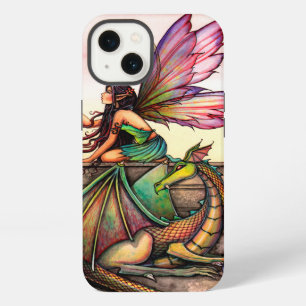 Dragon's Orbs Fairy and Dragon Fantasy Art iPhone 13 Case
