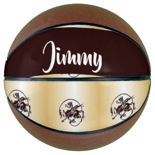 Dragons print on textured basketball