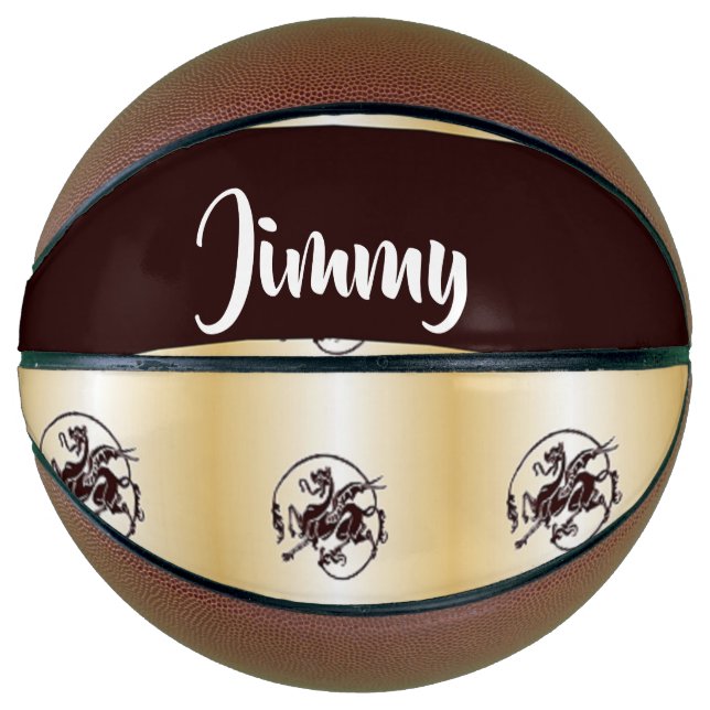 Dragons print on textured basketball (Front)
