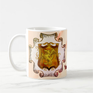 Dragons Shield Family Crest Surname Coffee Mug