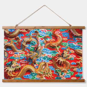 dragons temple tapestry
