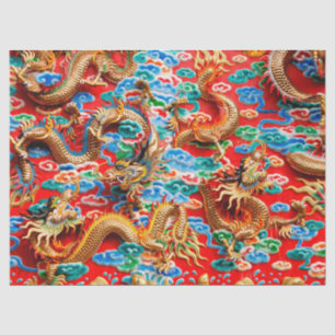 dragons temple tissue paper