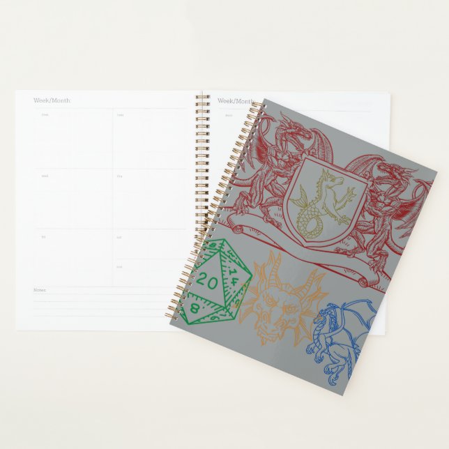 Dragons With Dice Planner (Display)