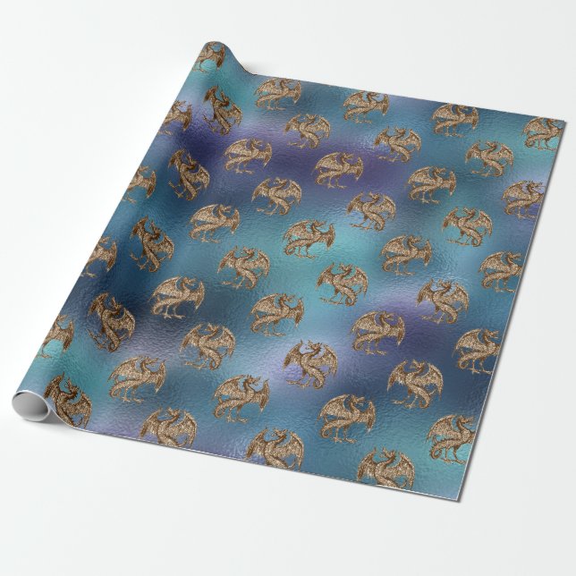 Dragons  wrapping paper (Unrolled)