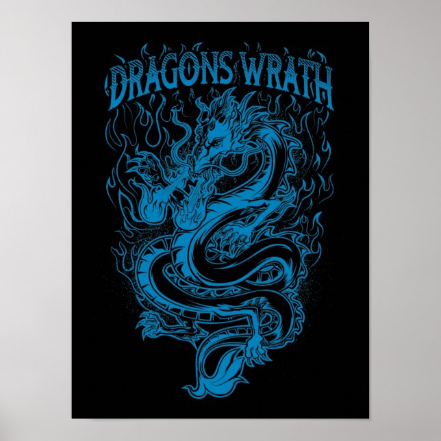 Dragons Wrath Blue Poster (Front)