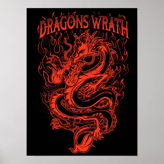 Dragons Wrath Red Poster (Front)