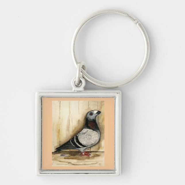 Dragoon Blue Grizzle Key Ring (Front)