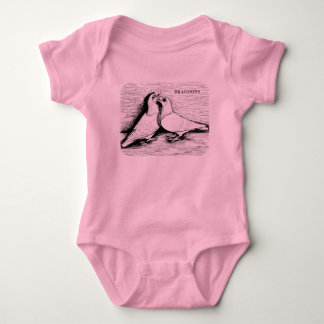 Dragoon Pigeons White Pair Baby Bodysuit
