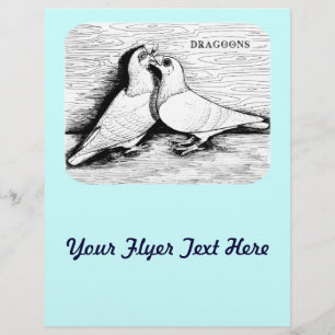 Dragoon Pigeons White Pair Flyer
