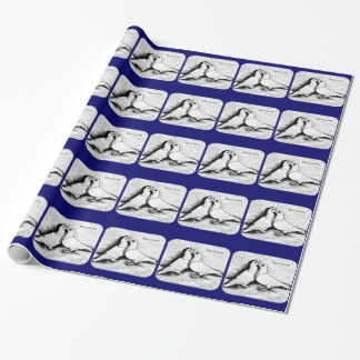 Dragoon Pigeons White Pair Wrapping Paper