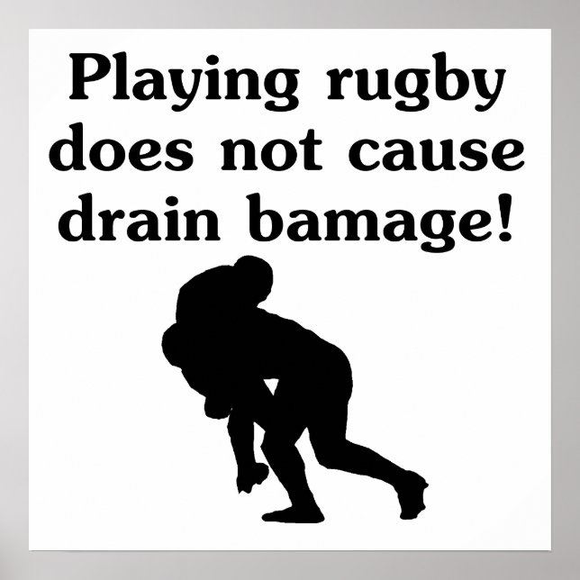 Drain Bamage Rugby Poster (Front)