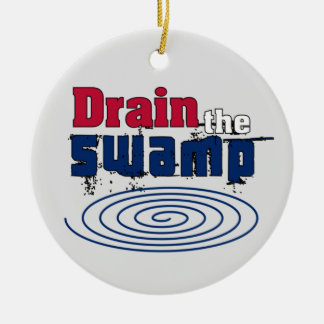Drain the Swamp    Ceramic Tree Decoration